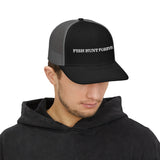 Fisherman Snapback Cap - Fish Hunt Forever Hat, Outdoor Gear, Fishing Gift, Camping Apparel, Trucker Style