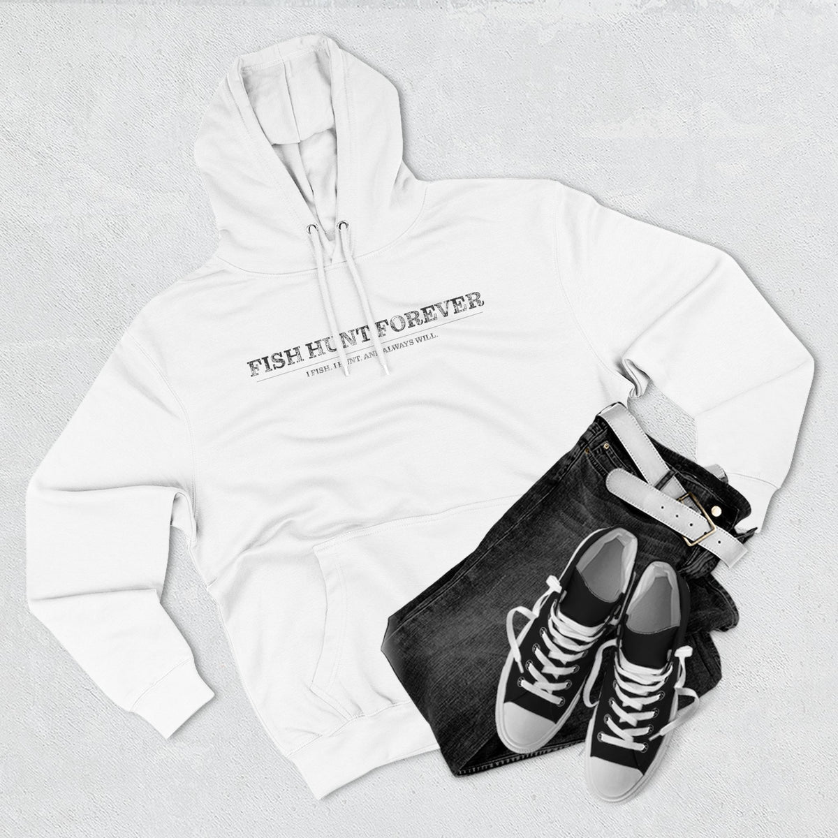 I Fish and Always Will. Fleece Hoodie for Fishing Enthusiasts, Cozy Fishing Apparel, Gifts for Anglers, Fish Hunt Forever Hoodie, Outdoor Adventure Wear, [...]