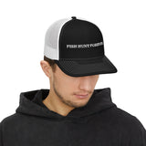 Fisherman Snapback Cap - Fish Hunt Forever Hat, Outdoor Gear, Fishing Gift, Camping Apparel, Trucker Style