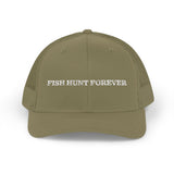 Fisherman Snapback Cap - Fish Hunt Forever Hat, Outdoor Gear, Fishing Gift, Camping Apparel, Trucker Style