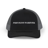 Fisherman Snapback Cap - Fish Hunt Forever Hat, Outdoor Gear, Fishing Gift, Camping Apparel, Trucker Style