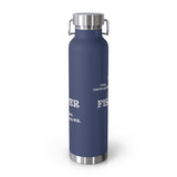 Fish Hunt Forever - Insulated Water Bottle - 22oz, Sport Hydration, Outdoor Gear, Camping Essential, Gift for Fishermen