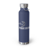 Fish Hunt Forever - Insulated Water Bottle - 22oz, Sport Hydration, Outdoor Gear, Camping Essential, Gift for Fishermen