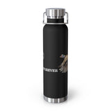 Fish Hunt Forever - Insulated Water Bottle - 22oz, Sport Hydration, Outdoor Gear, Camping Essential, Gift for Fishermen
