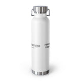 Fish Hunt Forever - Insulated Water Bottle - 22oz, Sport Hydration, Outdoor Gear, Camping Essential, Gift for Fishermen
