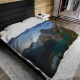 Grinnell Glacier - Velveteen Plush Blanket