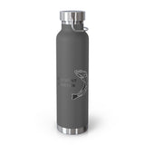 Fish Hunt Forever - Insulated Water Bottle - 22oz, Sport Hydration, Outdoor Gear, Camping Essential, Gift for Fishermen