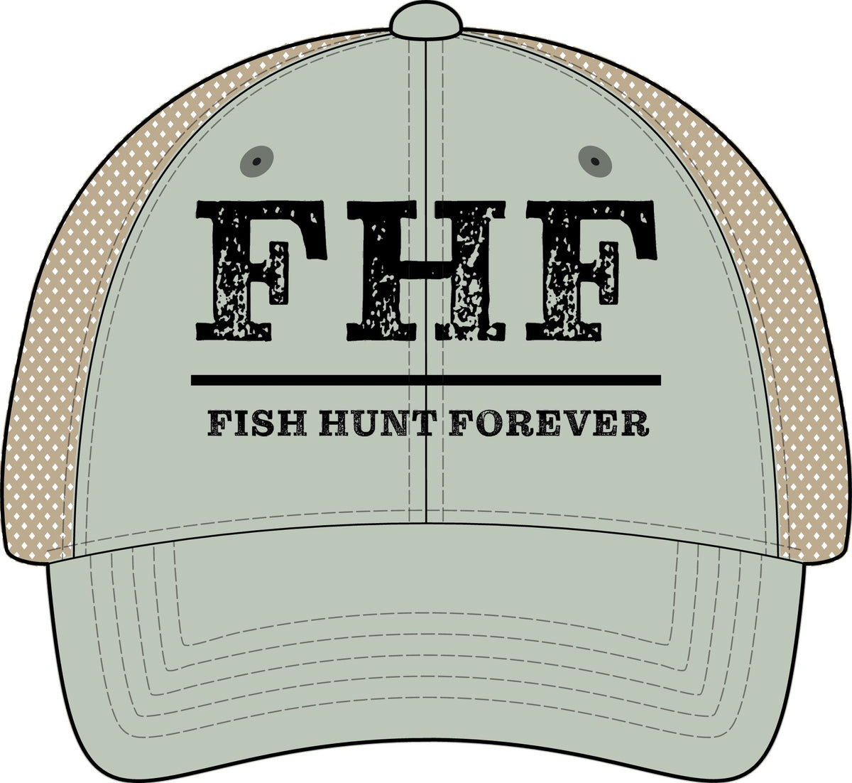 Women's Washed Mesh-Back Cap - Fish Hunt Forever