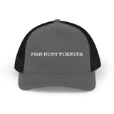 Fisherman Snapback Cap - Fish Hunt Forever Hat, Outdoor Gear, Fishing Gift, Camping Apparel, Trucker Style
