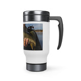 FHF | SJR Walleye Stainless Steel Travel Mug with Handle, 14oz