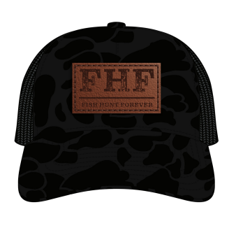 Richardson 112 Black Camo FHF Trucker Hat