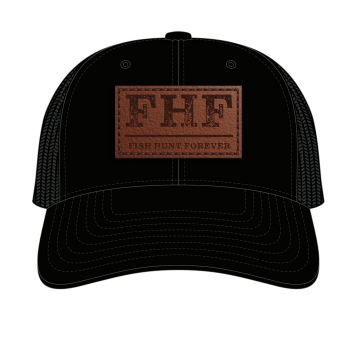 Richardson 112 Black FHF Trucker Cap