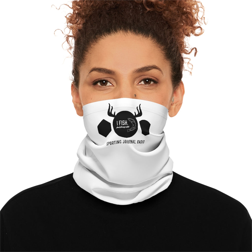SJR - White - I Fish - Lightweight Neck Gaiter