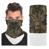 Whitetail Buck - 184. Printed Snood Scarf/Bandana For Adults/ Mask